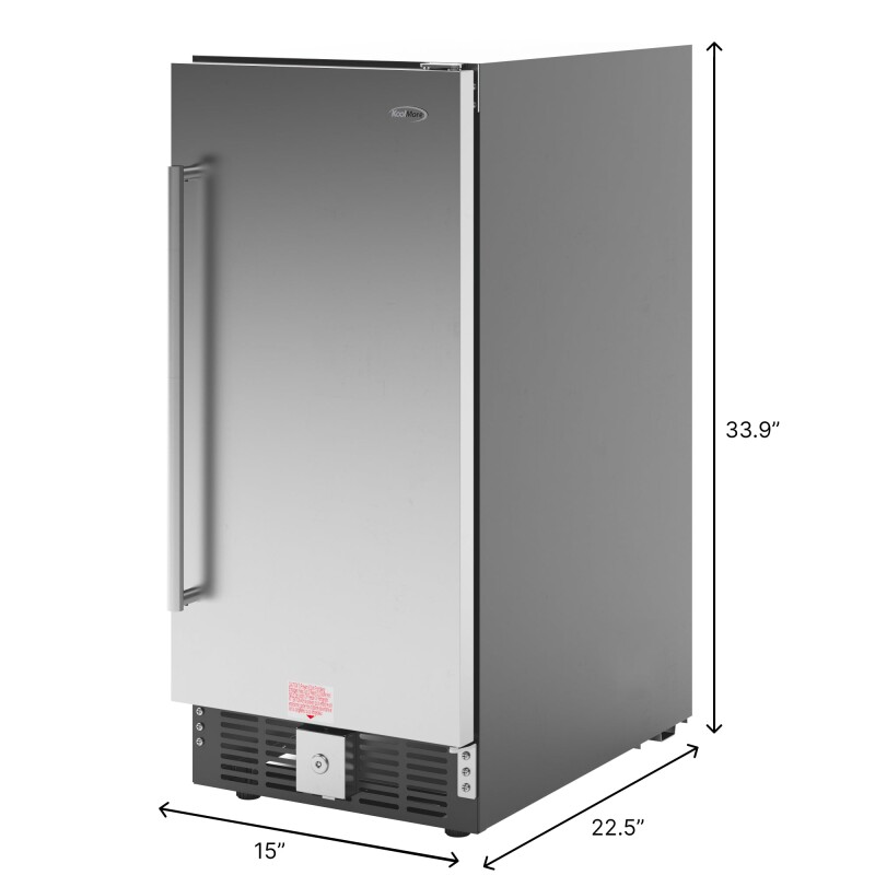 15 in. Small Stainless Steel Built-In Refrigerator and Beverage Cooler, 3 cu. ft KMBIR3CSS, product image 8 of 10