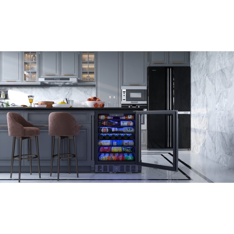 23.4 in. Stainless Steel, Glass-Door Built-In Refrigerator and Beverage Cooler, 5 Cu. ft KMBIR5CGD, product image 10 of 13