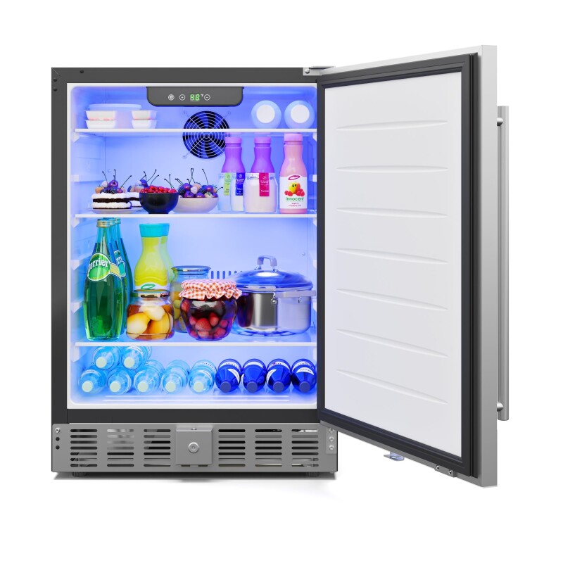 23.4 in. Stainless Steel, Solid-Door Built-In Refrigerator and Beverage Cooler, 5 Cu. ft KMBIR5CSS, product image 2 of 12