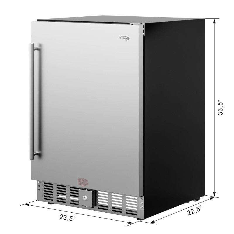 23.4 in. Stainless Steel, Solid-Door Built-In Refrigerator and Beverage Cooler, 5 Cu. ft KMBIR5CSS, product image 4 of 12