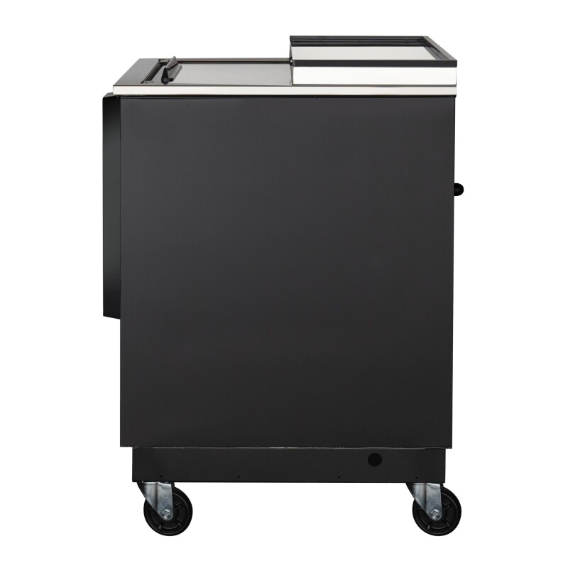25 in. Commercial Bottle Cooler in Black with Built-In Opener, ETL Listed, 5 cu. ft KMBOC25BK, product image 7 of 13