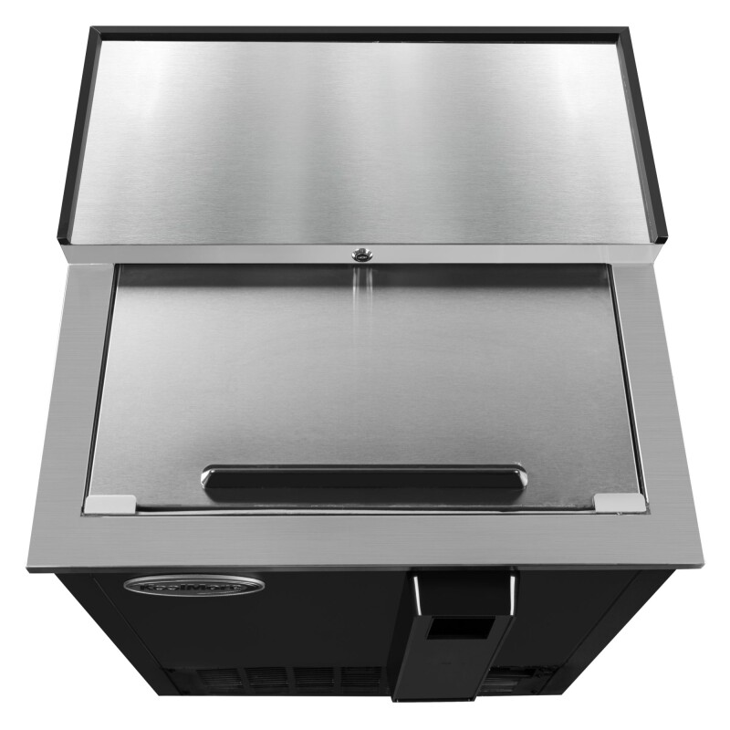 25 in. Commercial Bottle Cooler in Black with Built-In Opener, ETL Listed, 5 cu. ft KMBOC25BK, product image 8 of 13