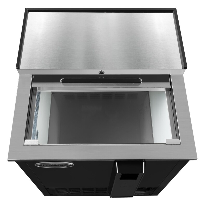 25 in. Commercial Bottle Cooler in Black with Built-In Opener, ETL Listed, 5 cu. ft KMBOC25BK, product image 9 of 13