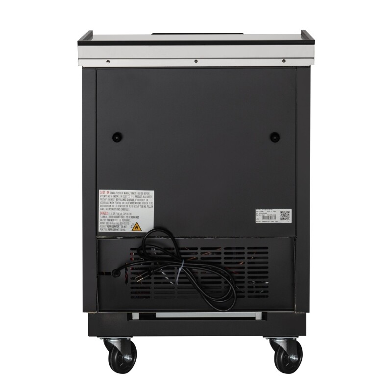 25 in. Commercial Bottle Cooler in Black with Built-In Opener, ETL Listed, 5 cu. ft KMBOC25BK, product image 13 of 13
