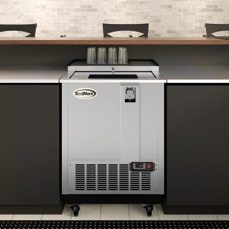 25 in. Commercial Bottle Cooler in Stainless-Steel with Built-In Opener, ETL Listed, 5 cu. ft KMBOC25SS, product image 5 of 13