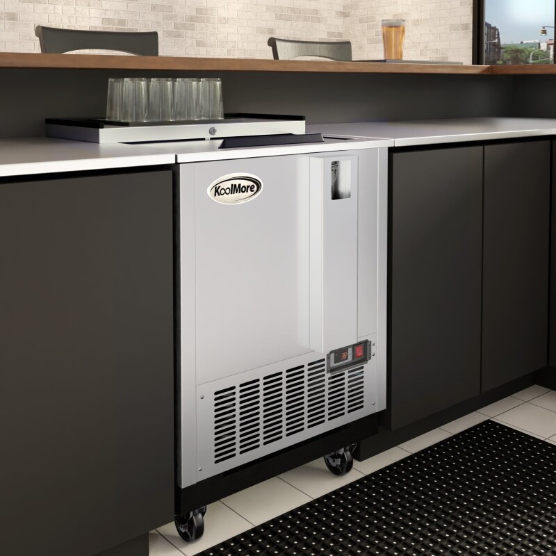 25 in. Commercial Bottle Cooler in Stainless-Steel with Built-In Opener, ETL Listed, 5 cu. ft KMBOC25SS, product image 6 of 13