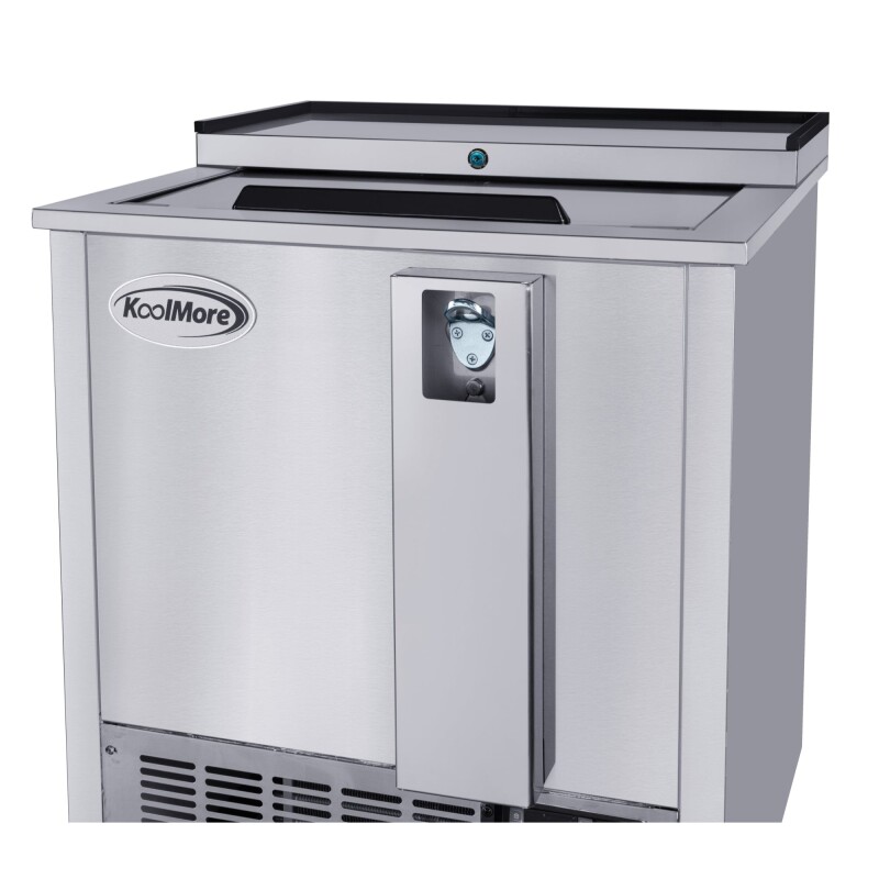 25 in. Commercial Bottle Cooler in Stainless-Steel with Built-In Opener, ETL Listed, 5 cu. ft KMBOC25SS, product image 8 of 13