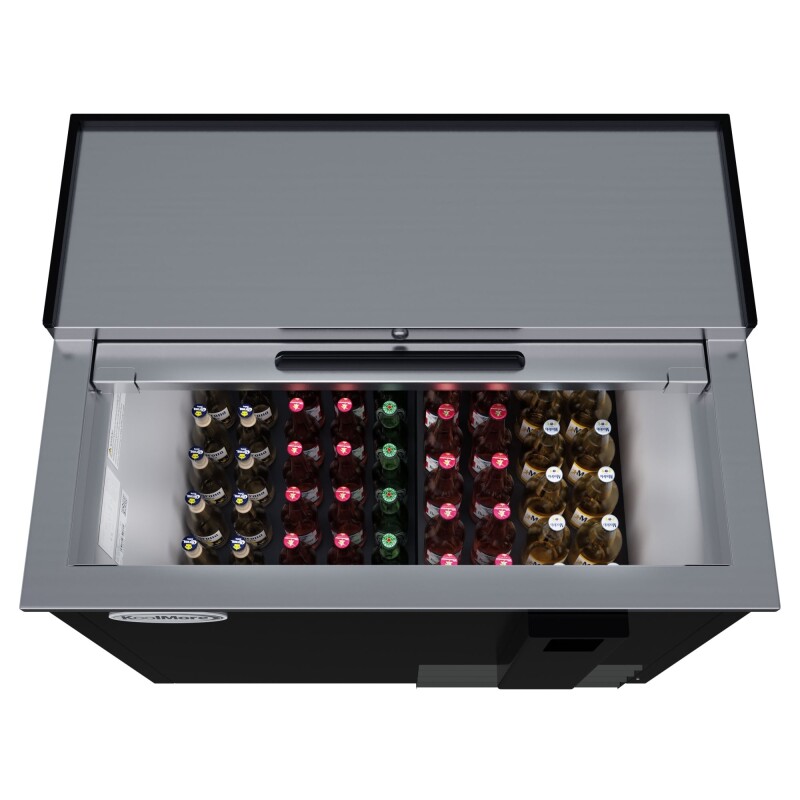 36 in. Commercial Bottle Cooler in Black with Built-In Opener, ETL Listed, 9 cu. ft KMBOC36BK, product image 2 of 13