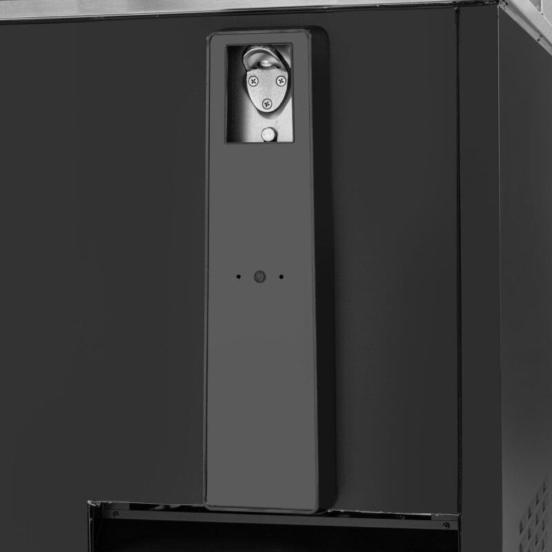 36 in. Commercial Bottle Cooler in Black with Built-In Opener, ETL Listed, 9 cu. ft KMBOC36BK, product image 9 of 13