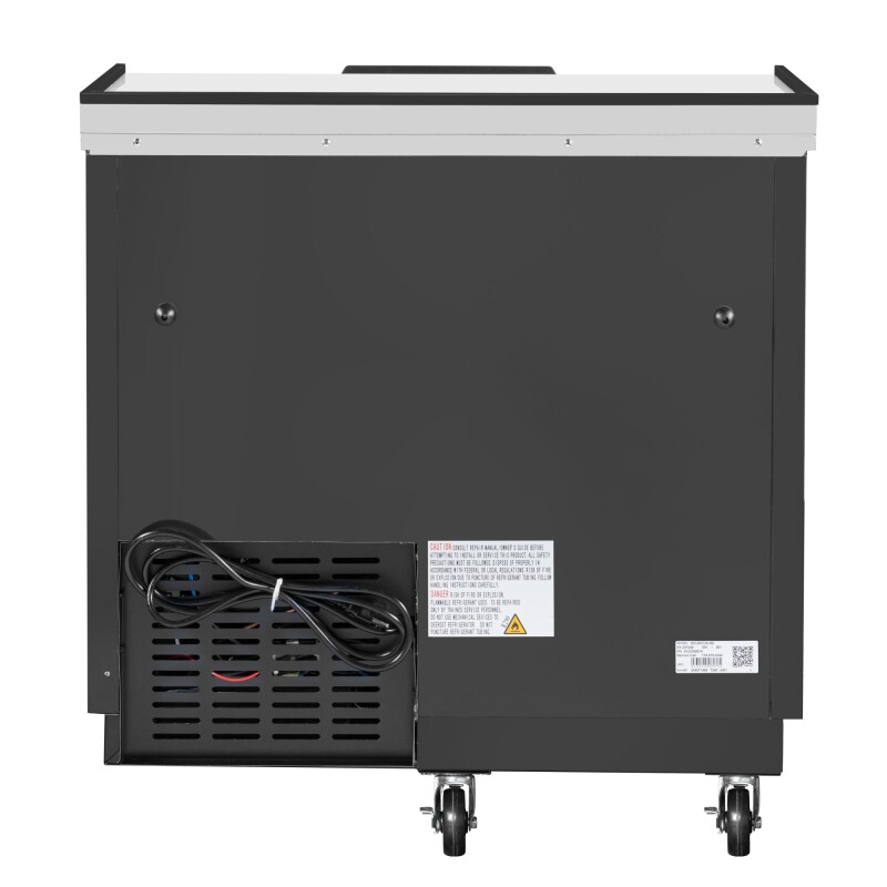 36 in. Commercial Bottle Cooler in Black with Built-In Opener, ETL Listed, 9 cu. ft KMBOC36BK, product image 13 of 13