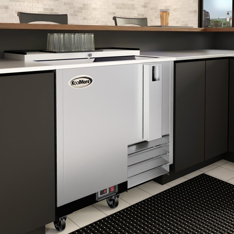 36 in. Commercial Bottle Cooler in Stainless-Steel with Built-In Opener, ETL Listed, 9 cu. ft KMBOC36SS, product image 6 of 13