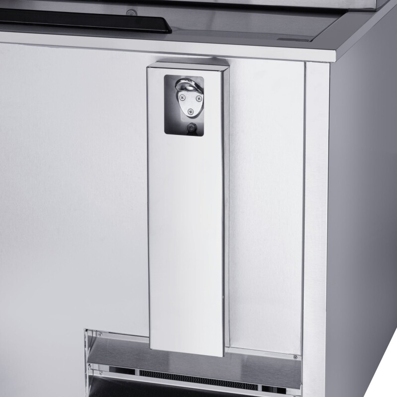 36 in. Commercial Bottle Cooler in Stainless-Steel with Built-In Opener, ETL Listed, 9 cu. ft KMBOC36SS, product image 8 of 13