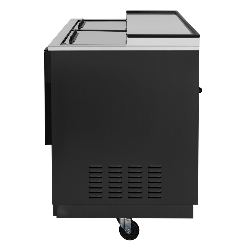 50 in. Commercial Bottle Cooler in Black with Built-In Opener, ETL Listed, 14 cu. ft KMBOC50BK, product image 6 of 12
