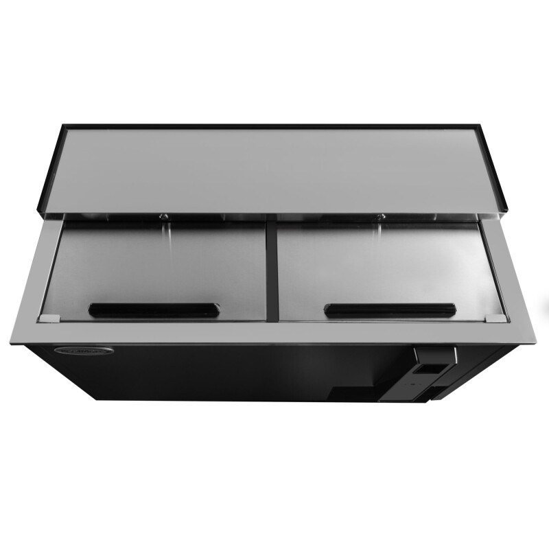 50 in. Commercial Bottle Cooler in Black with Built-In Opener, ETL Listed, 14 cu. ft KMBOC50BK, product image 7 of 12