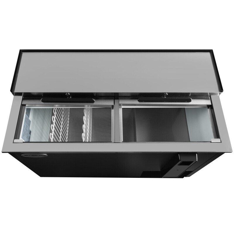 50 in. Commercial Bottle Cooler in Black with Built-In Opener, ETL Listed, 14 cu. ft KMBOC50BK, product image 8 of 12