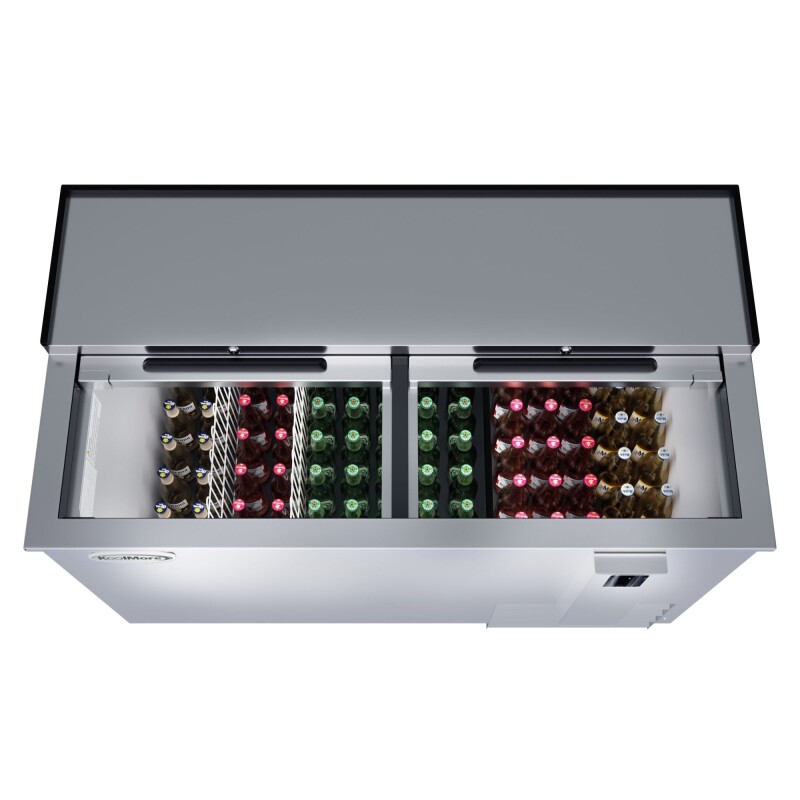 50 in. Commercial Bottle Cooler in Stainless-Steel with Built-In Opener, ETL Listed, 14 cu. ft KMBOC50SS, product image 2 of 12