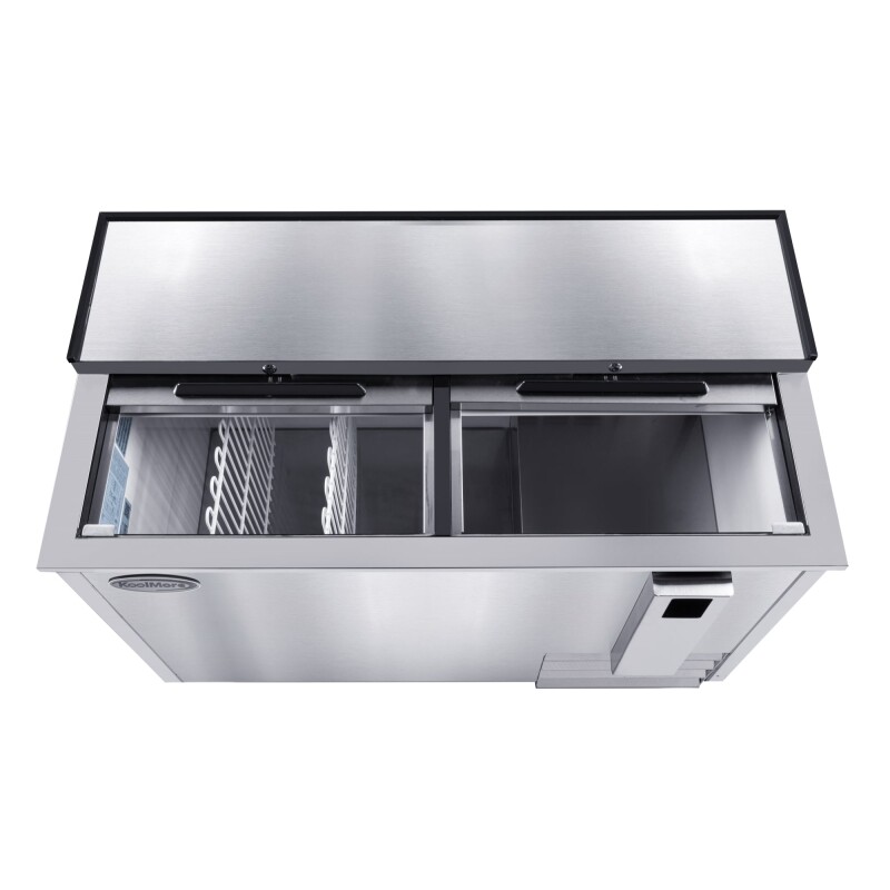 50 in. Commercial Bottle Cooler in Stainless-Steel with Built-In Opener, ETL Listed, 14 cu. ft KMBOC50SS, product image 8 of 12