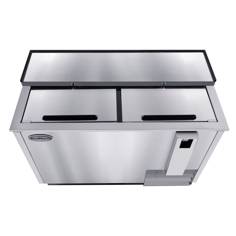 50 in. Commercial Bottle Cooler in Stainless-Steel with Built-In Opener, ETL Listed, 14 cu. ft KMBOC50SS, product image 9 of 12