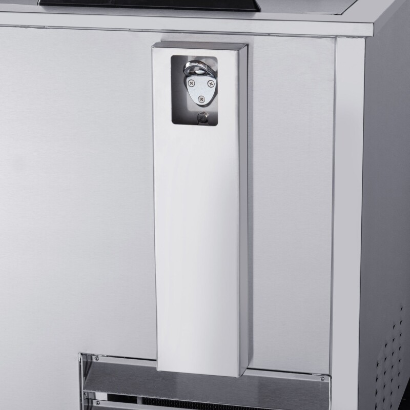 50 in. Commercial Bottle Cooler in Stainless-Steel with Built-In Opener, ETL Listed, 14 cu. ft KMBOC50SS, product image 10 of 12