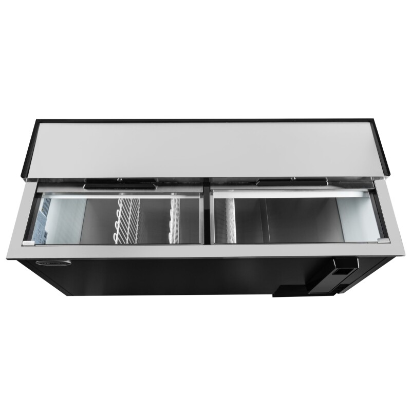 65 in. Commercial Bottle Cooler in Black with Built-In Opener, ETL Listed, 19 cu. ft KMBOC65BK, product image 6 of 12