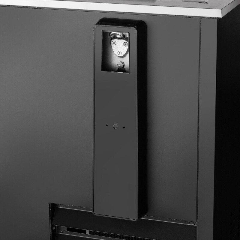 65 in. Commercial Bottle Cooler in Black with Built-In Opener, ETL Listed, 19 cu. ft KMBOC65BK, product image 9 of 12
