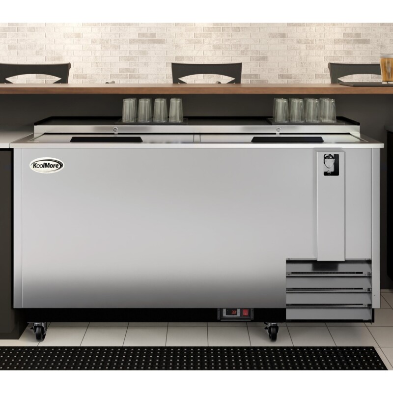 65 in. Commercial Bottle Cooler in Stainless-Steel with Built-In Opener, ETL Listed, 19 cu. ft KMBOC65SS, product image 4 of 12