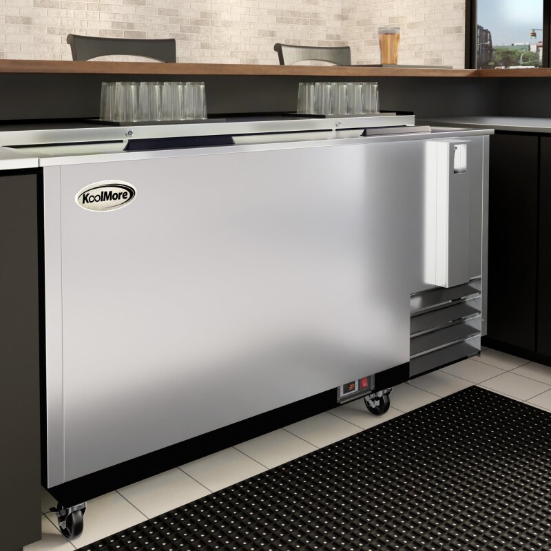 65 in. Commercial Bottle Cooler in Stainless-Steel with Built-In Opener, ETL Listed, 19 cu. ft KMBOC65SS, product image 5 of 12