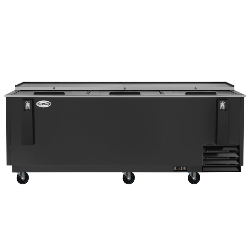95 in. Commercial Bottle Cooler in Black with Built-In Opener, ETL Listed, 30 cu. ft KMBOC95BK