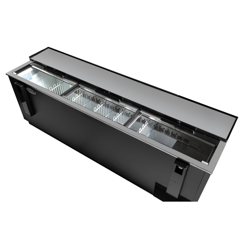 95 in. Commercial Bottle Cooler in Black with Built-In Opener, ETL Listed, 30 cu. ft KMBOC95BK, product image 6 of 12