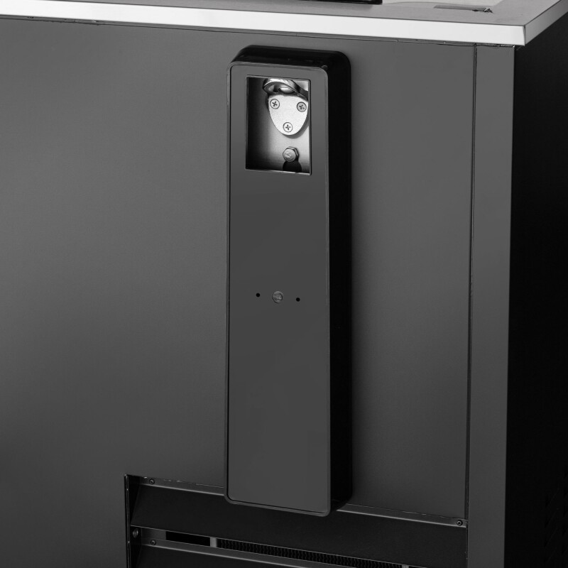 95 in. Commercial Bottle Cooler in Black with Built-In Opener, ETL Listed, 30 cu. ft KMBOC95BK, product image 10 of 12