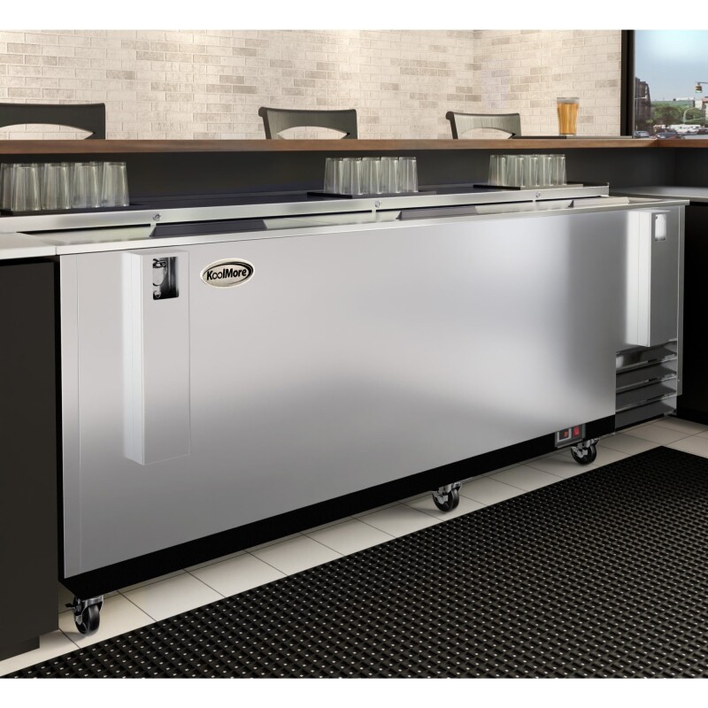 95 in. Commercial Bottle Cooler in Stainless-Steel with Built-In Opener, ETL Listed, 30 cu. ft KMBOC95SS, product image 5 of 12