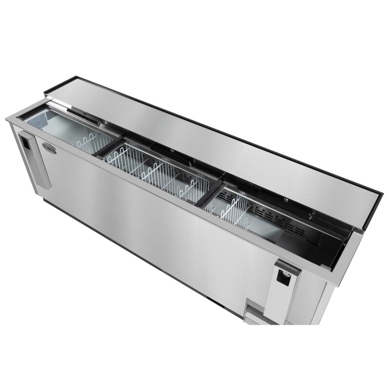95 in. Commercial Bottle Cooler in Stainless-Steel with Built-In Opener, ETL Listed, 30 cu. ft KMBOC95SS, product image 6 of 12