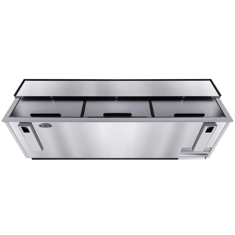 95 in. Commercial Bottle Cooler in Stainless-Steel with Built-In Opener, ETL Listed, 30 cu. ft KMBOC95SS, product image 7 of 12