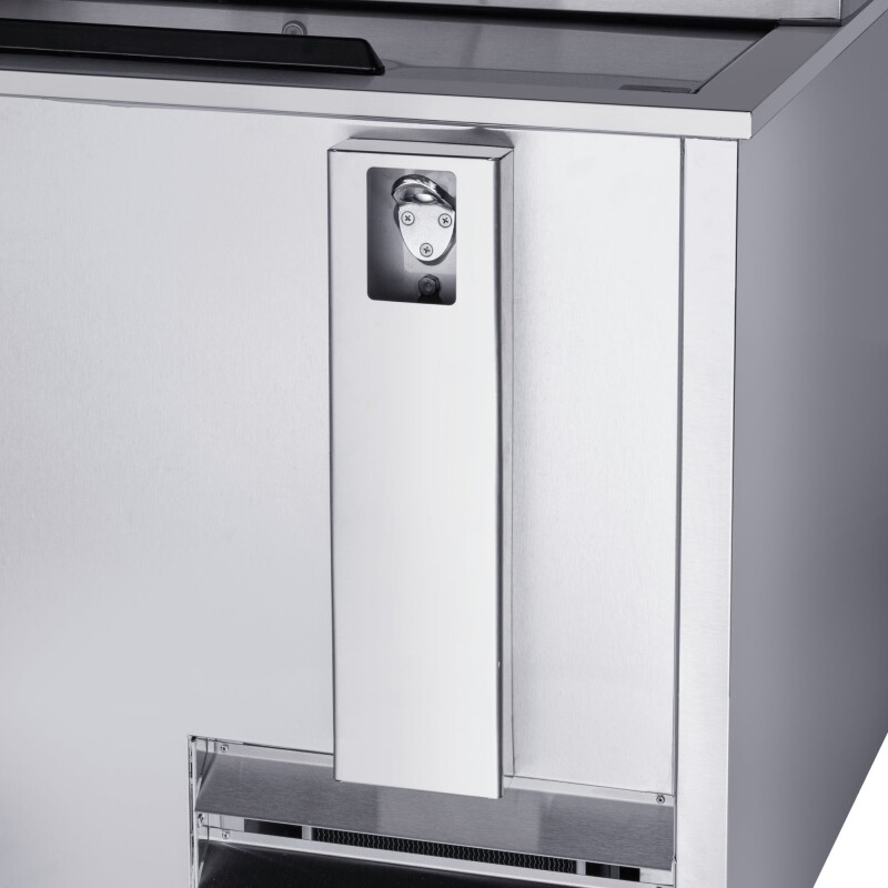 95 in. Commercial Bottle Cooler in Stainless-Steel with Built-In Opener, ETL Listed, 30 cu. ft KMBOC95SS, product image 9 of 12