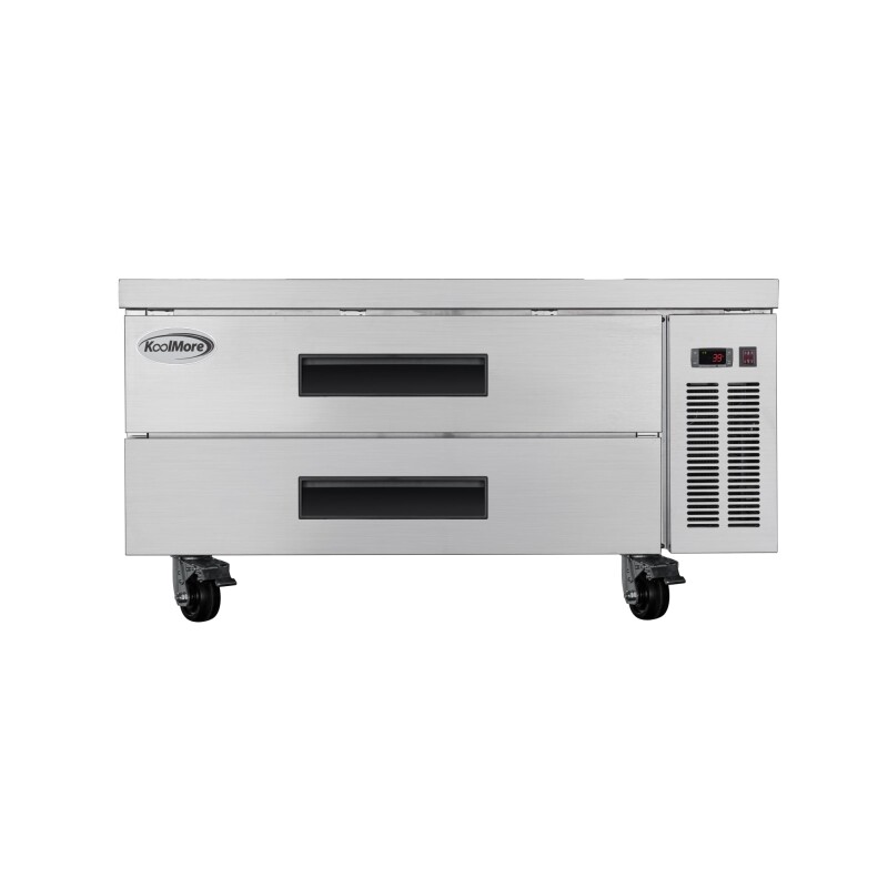 48 in. Commercial Chef Base Refrigerator Storage Cabinet for Cold Foods, Fresh Ingredients, and Condiments, Refrigerated Pull-Out Drawers, Rolling Caster Wheels, ETL Listed KMBR482D
