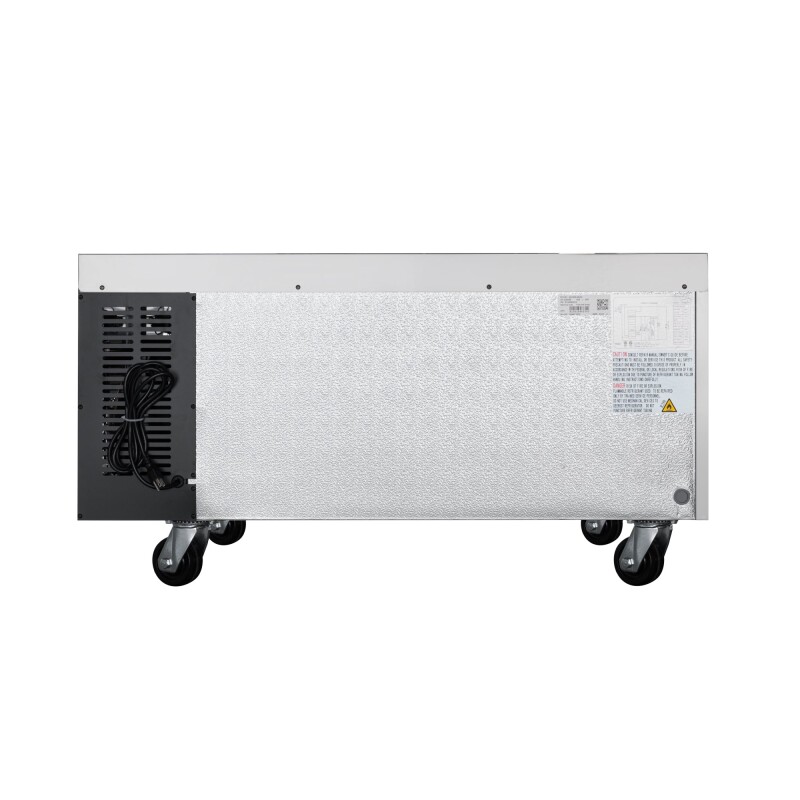 48 in. Commercial Chef Base Refrigerator Storage Cabinet for Cold Foods, Fresh Ingredients, and Condiments, Refrigerated Pull-Out Drawers, Rolling Caster Wheels, ETL Listed KMBR482D, product image 9 of 10
