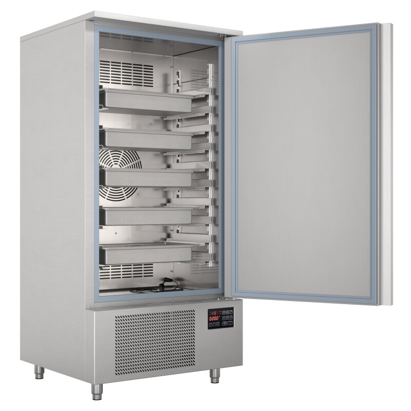 31 in. 10-Pan Commercial Reach-In Blast Chiller 88 lbs Rapid Chill / 77 lbs. Rapid Freeze with ETL for Safety and Sanitation in Stainless-Steel KMCBLC10
