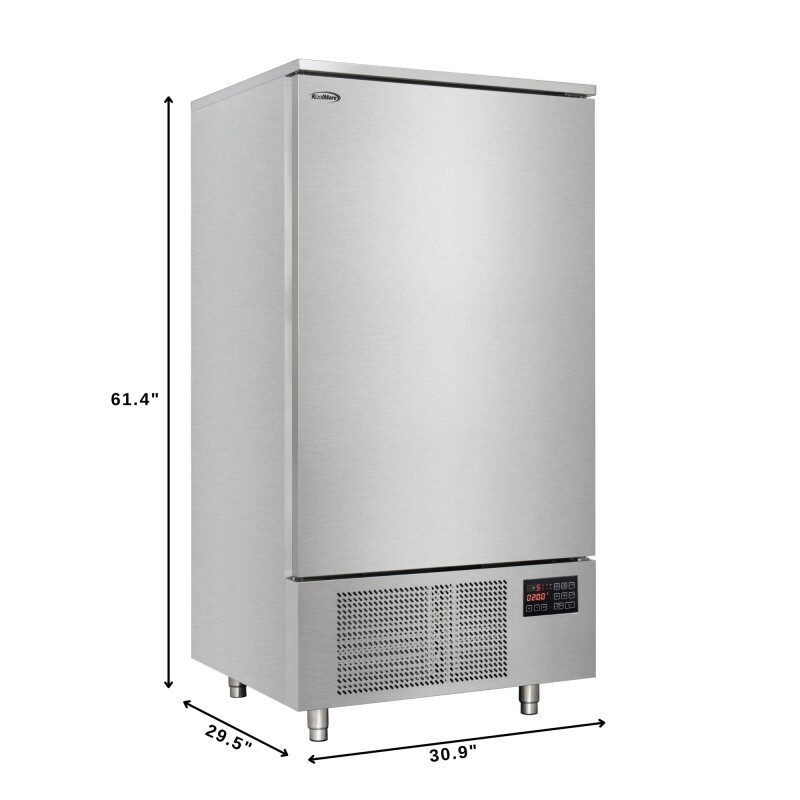 31 in. 10-Pan Commercial Reach-In Blast Chiller 88 lbs Rapid Chill / 77 lbs. Rapid Freeze with ETL for Safety and Sanitation in Stainless-Steel KMCBLC10