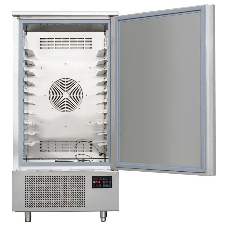 31 in. 10-Pan Commercial Reach-In Blast Chiller 88 lbs Rapid Chill / 77 lbs. Rapid Freeze with ETL for Safety and Sanitation in Stainless-Steel KMCBLC10