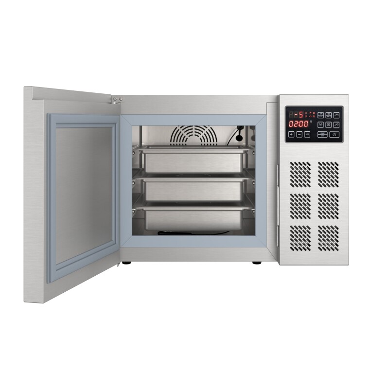 25 in. 3-Pan Commercial Countertop Blast Chiller 15 lbs Rapid Chill / 8.8 lbs Rapid Freeze with ETL for Safety and Sanitation in Stainless-Steel KMCBLC3
