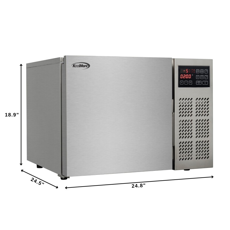 25 in. 3-Pan Commercial Countertop Blast Chiller 15 lbs Rapid Chill / 8.8 lbs Rapid Freeze with ETL for Safety and Sanitation in Stainless-Steel KMCBLC3