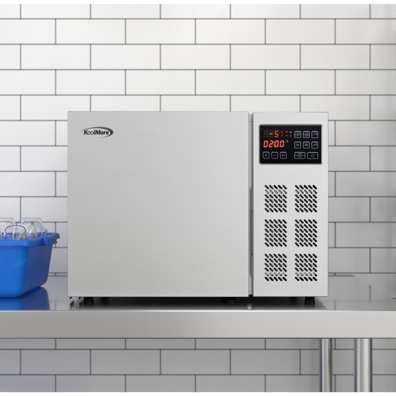 25 in. 3-Pan Commercial Countertop Blast Chiller 15 lbs Rapid Chill / 8.8 lbs Rapid Freeze with ETL for Safety and Sanitation in Stainless-Steel KMCBLC3