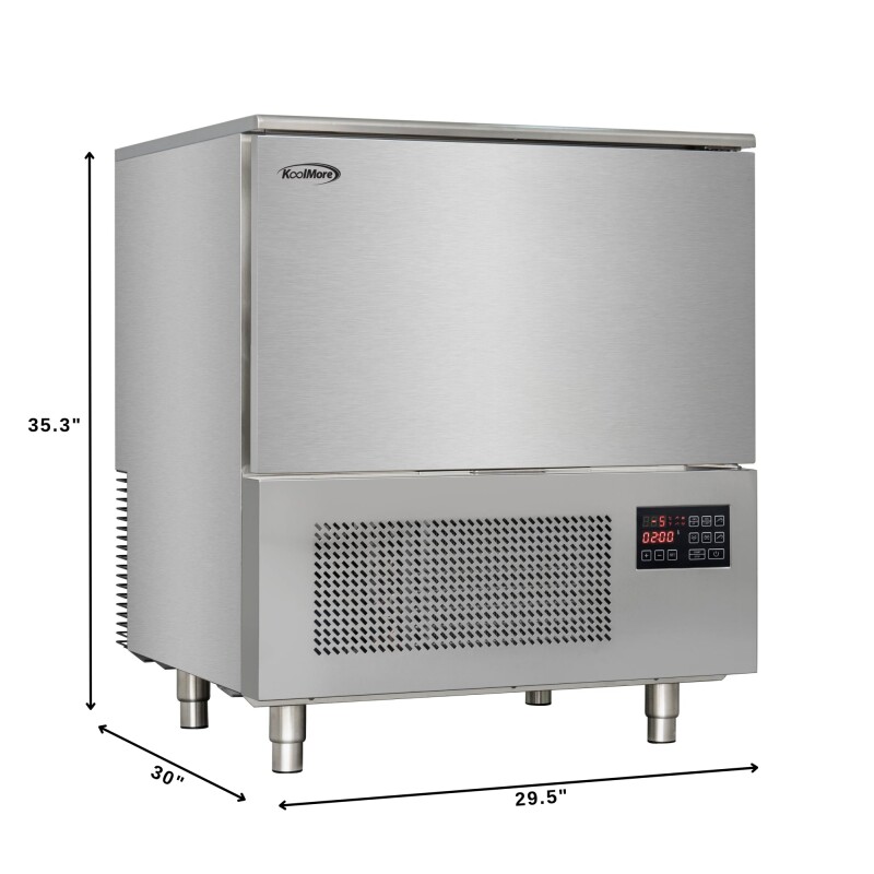 30 in. Commercial Countertop Blast Chiller 30 lbs Rapid Chill / 26.5 lbs Rapid Freeze with ETL for Safety and Sanitation with a 5-Pan Capacity in Stainless-Steel KMCBLC5