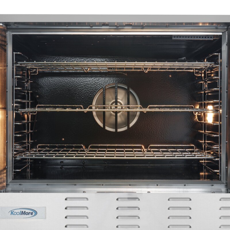 38 in. Full Size Single Deck Commercial LP Convection Oven 54,000 BTU With Casters KMCCO54LPC, product image 7 of 9