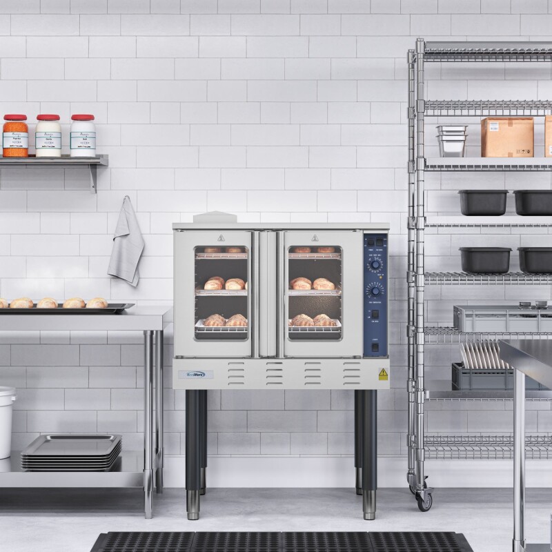 38 in. Full Size Single Deck Commercial Natural Gas Convection Oven 54,000 BTU KMCCO54NG, product image 8 of 14