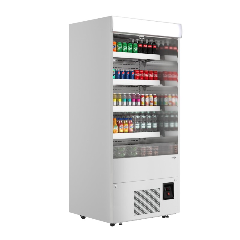 35.3 in. Open-Air Merchandiser Grab and Go Refrigerator, 18 cu. ft. in Stainless Steel KMCDA18CSS, product image 2 of 12