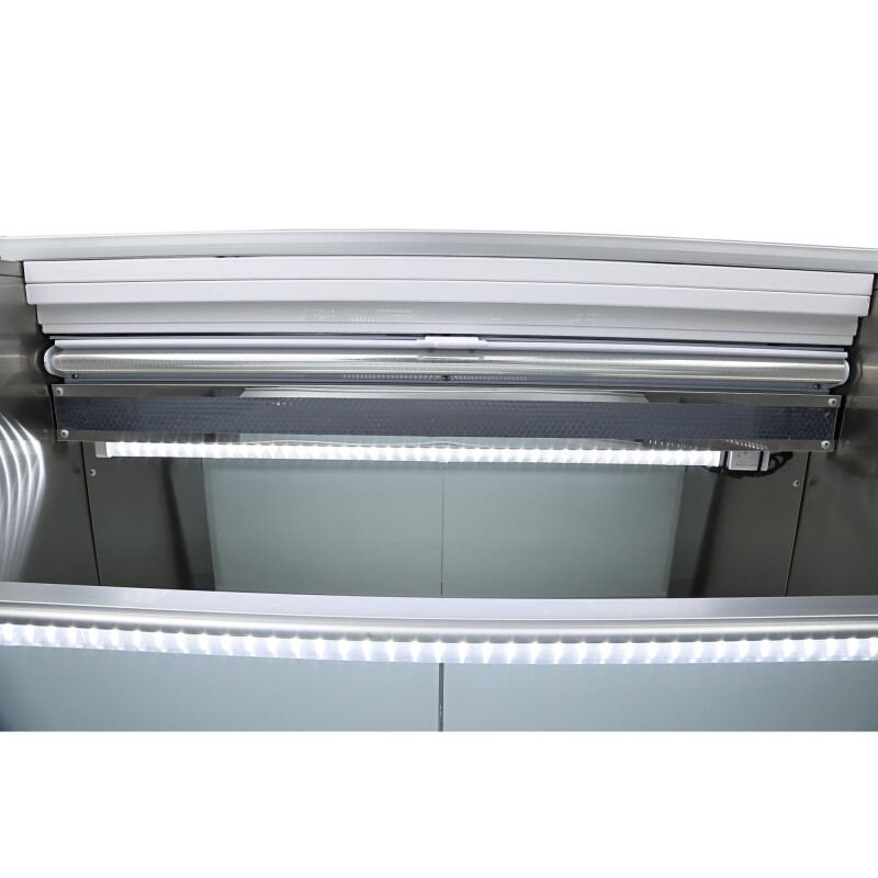 35.3 in. Open-Air Merchandiser Grab and Go Refrigerator, 18 cu. ft. in Stainless Steel KMCDA18CSS, product image 10 of 12