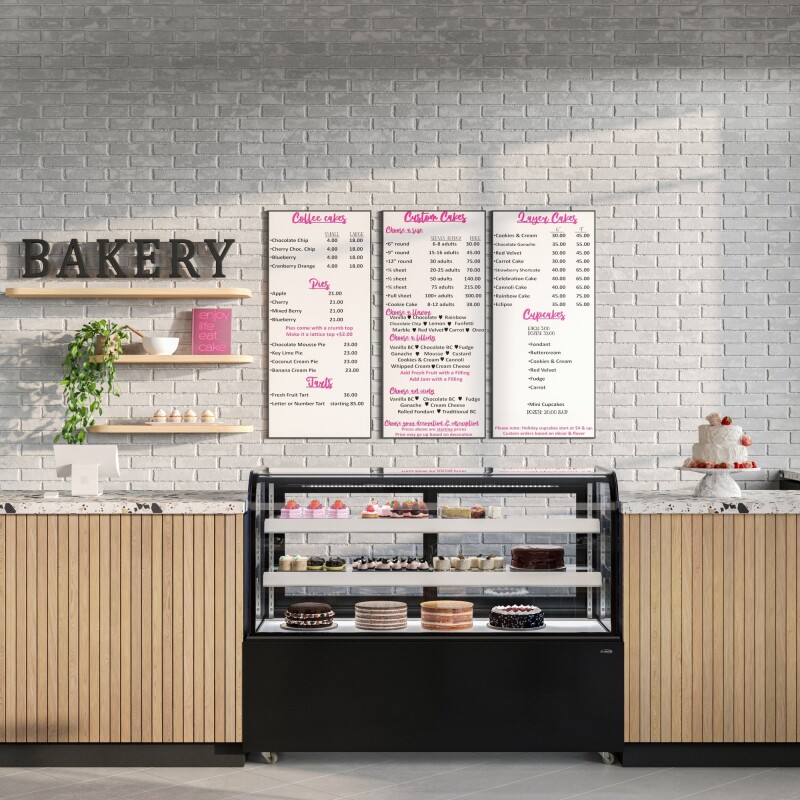 60 in. Refrigerated Bakery Display Case in Black, 17.6 cu. ft KMCDHF17CBK, product image 8 of 12