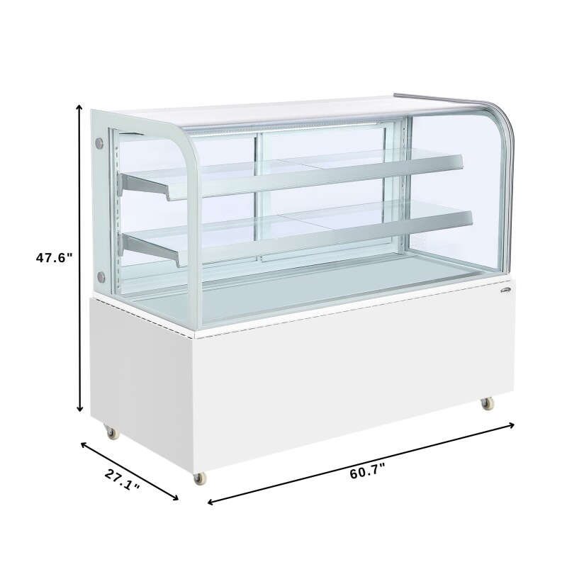 60 in. Refrigerated Bakery Display Case, 17.6 cu. ft. in White KMCDHF17CWH, product image 3 of 13