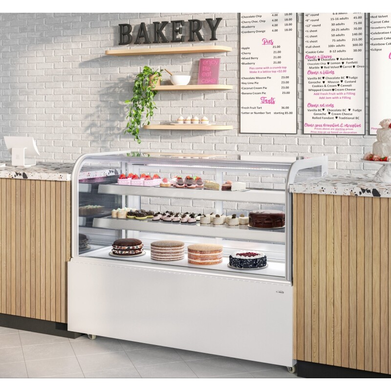 60 in. Refrigerated Bakery Display Case, 17.6 cu. ft. in White KMCDHF17CWH, product image 5 of 13